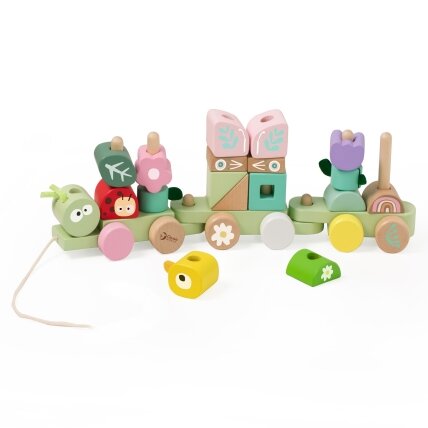 CLASSIC WORLD Montessori traukinukas Vikšras medinė dėlionė 2