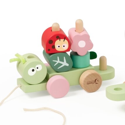 CLASSIC WORLD Montessori traukinukas Vikšras medinė dėlionė 6