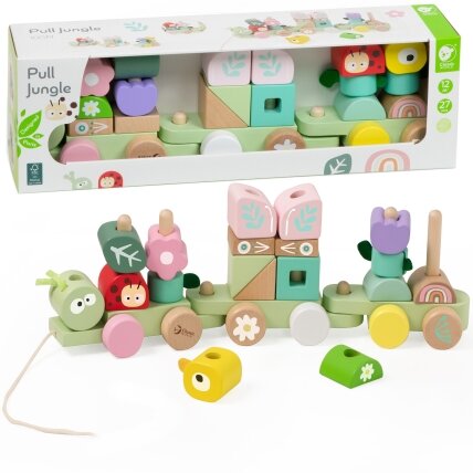 CLASSIC WORLD Montessori traukinukas Vikšras medinė dėlionė