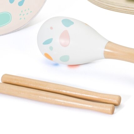 CLASSIC WORLD muzikos instrumentų rinkinys vaikams – ksilofonas, būgnelis, barškutis, 5 vnt. 5