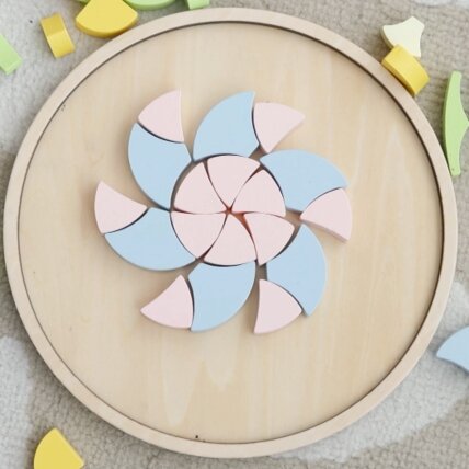 CLASSIC WORLD Pastelinė Mandala Montessori dėlionė Mozaika Gėlės 3 CLASSIC WORLD Pastelinė Mandala Montessori dėlionė Mozaika Gėlės 3