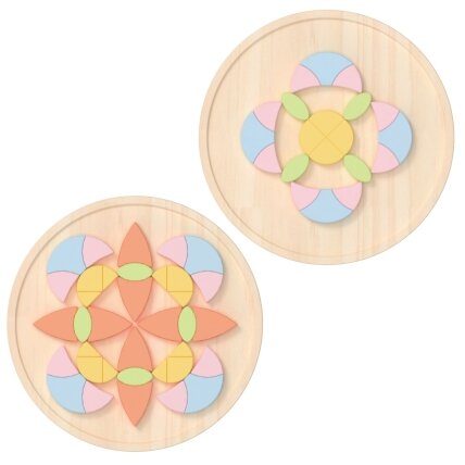 CLASSIC WORLD Pastelinė Mandala Montessori dėlionė Mozaika Gėlės 6