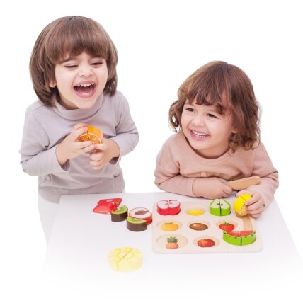 CLASSIC WORLD Vaisių pjaustymo rinkinys su lipukais MONTESSORI 20 el. 5