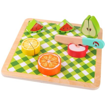 CLASSIC WORLD Vaisių pjaustymo rinkinys su lipukais MONTESSORI 20 el. 6