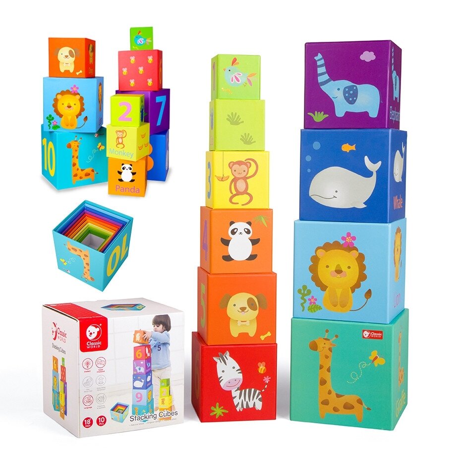 CLASSIC WORLD Magic Box Kaladėlių dėlionė Bokštas Dėžutė Edukacinis žaislas