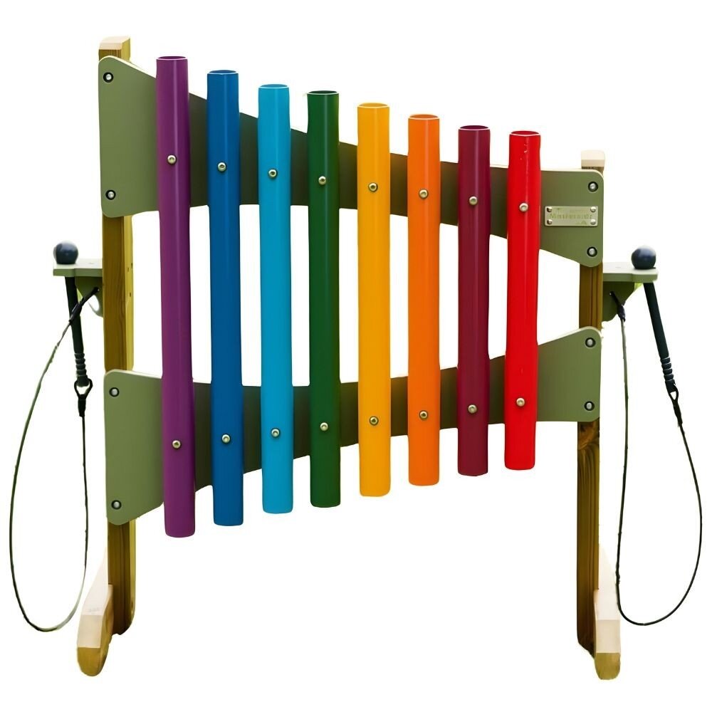 MASTERKIDZ Spalvingi laisvai pastatomi lauko metalofonai 95 cm MASTERKIDZ Spalvingi laisvai pastatomi lauko metalofonai 95 cm