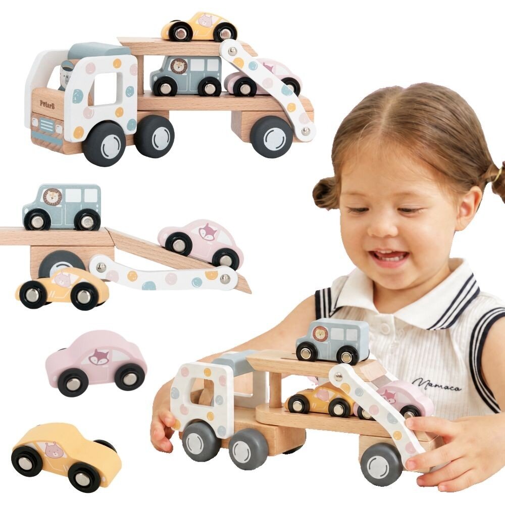VIGA PolarB medinis autovežis transporteris 3 automobiliukai su vairuotoju 18m+