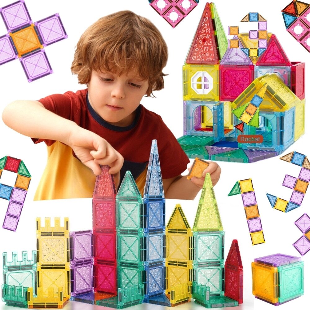 WOOPIE magnetinės konstrukcinės 3D kaladėlės edukacinis rinkinys Pilis Transporto priemonės 110 el. WOOPIE magnetinės konstrukcinės 3D kaladėlės edukacinis rinkinys Pilis Transporto priemonės 110 el.