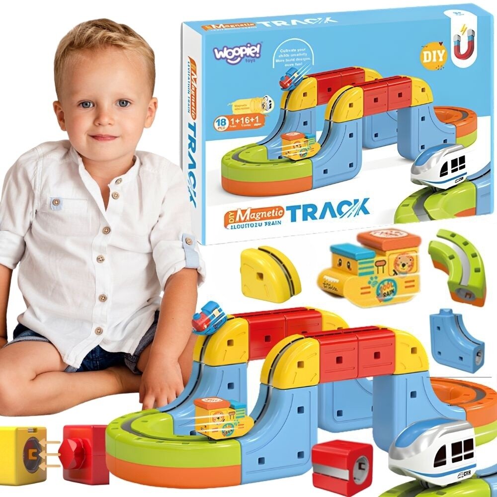WOOPIE magnetinės kaladėlės – levituojantis trasa 18 vnt. WOOPIE magnetinės kaladėlės – levituojantis trasa 18 vnt.