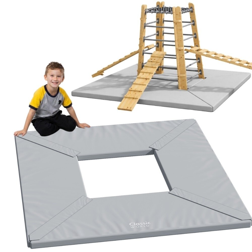 CLASSIC WORLD EDU gimnastikos čiužinys – trapezinis apsauginis kilimėlis po lauko bokštu