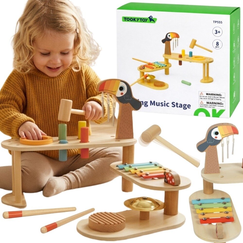 TOOKY TOY Edukacinis muzikinis staliukas - Tukanas TOOKY TOY Edukacinis muzikinis staliukas - Tukanas
