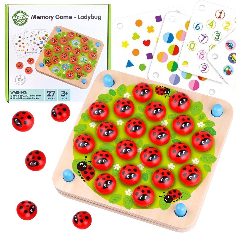 WOOPIE GREEN Memory medinis edukacinis atminties žaidimas dėlionė boružė WOOPIE GREEN Memory medinis edukacinis atminties žaidimas dėlionė boružė