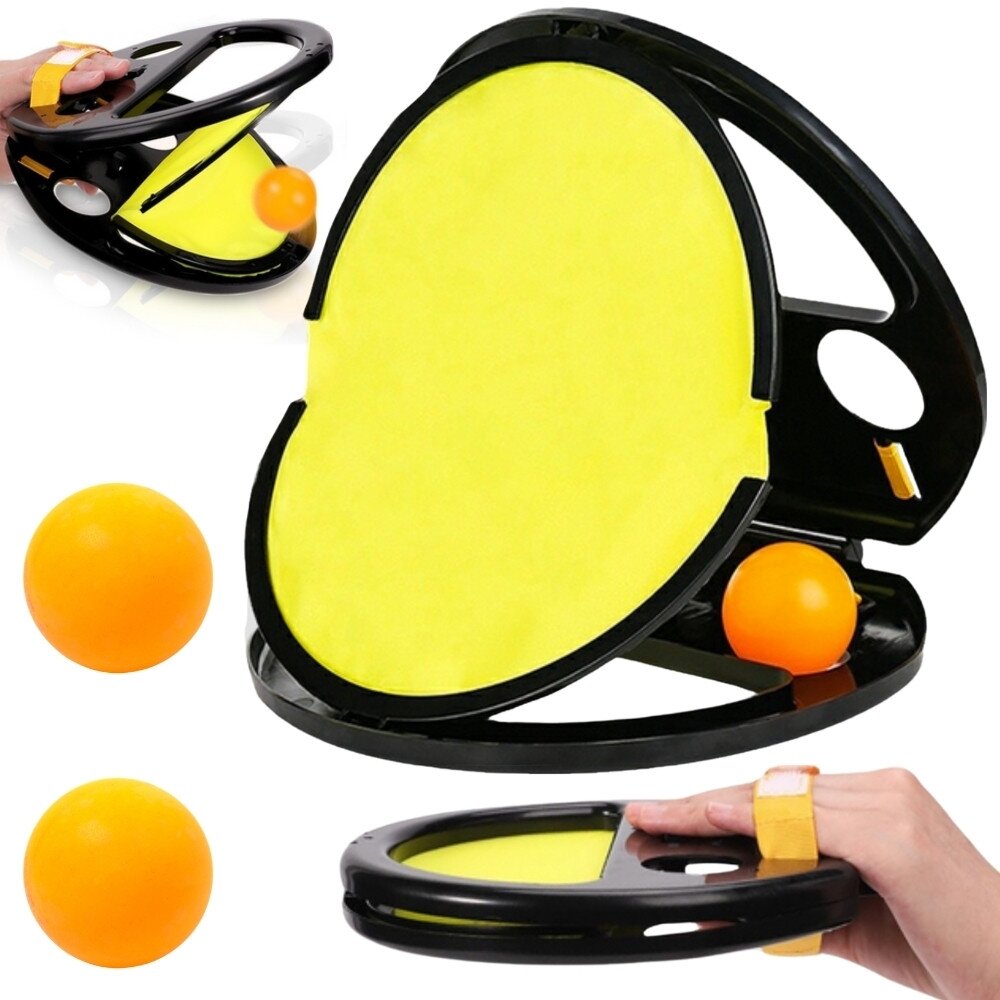 WOOPIE Catch Ball vikrumo žaidimas Mesk–Pagauk Raketė + 2 kamuoliukai