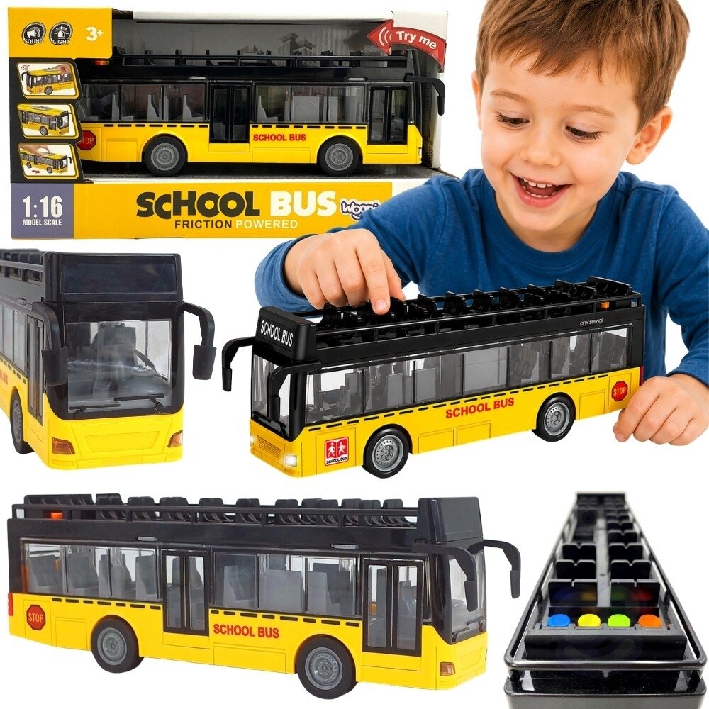 WOOPIE autobusas su šviesomis ir atidaromomis durimis WOOPIE autobusas su šviesomis ir atidaromomis durimis