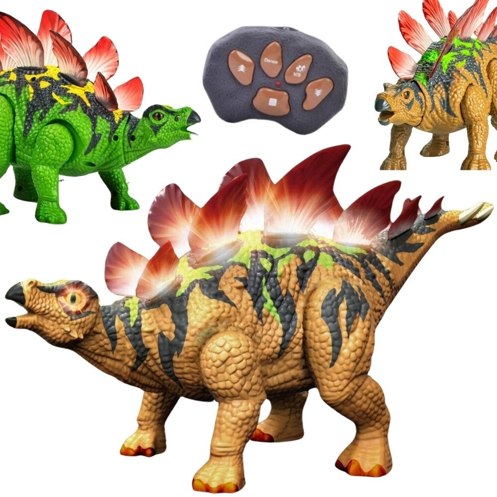 Woopie nuotoliniu būdu valdomas dinozauras RC stegozauras šviesa garsas