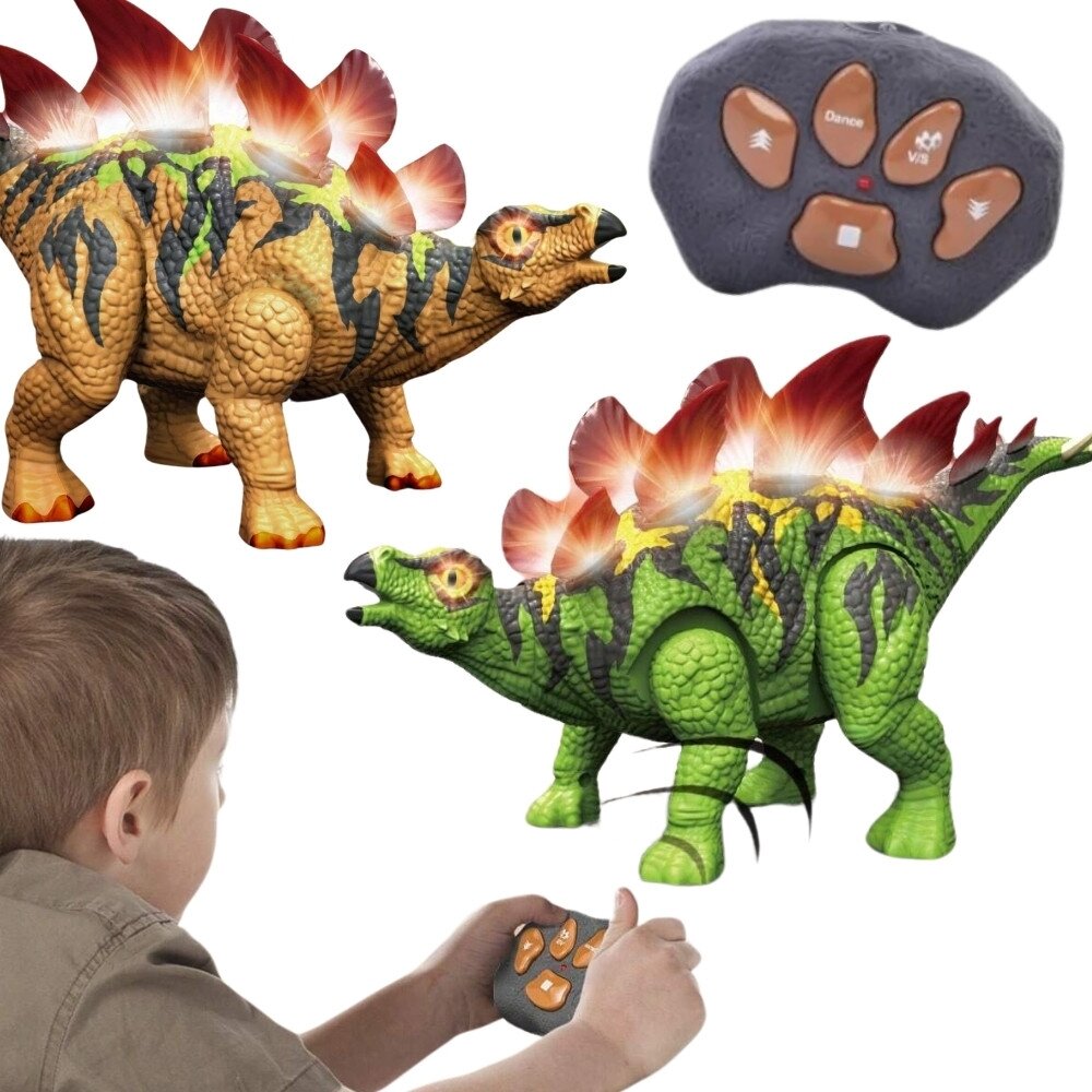 Woopie nuotoliniu būdu valdomas dinozauras RC stegozauras šviesa garsas 11 Woopie nuotoliniu būdu valdomas dinozauras RC stegozauras šviesa garsas 11