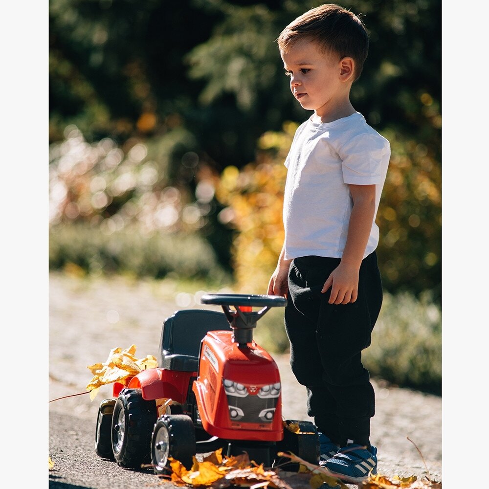 FALK Baby Massey Ferguson raudonas traktoriukas su priekabėle + priedai nuo 1 iki 3 metų 3