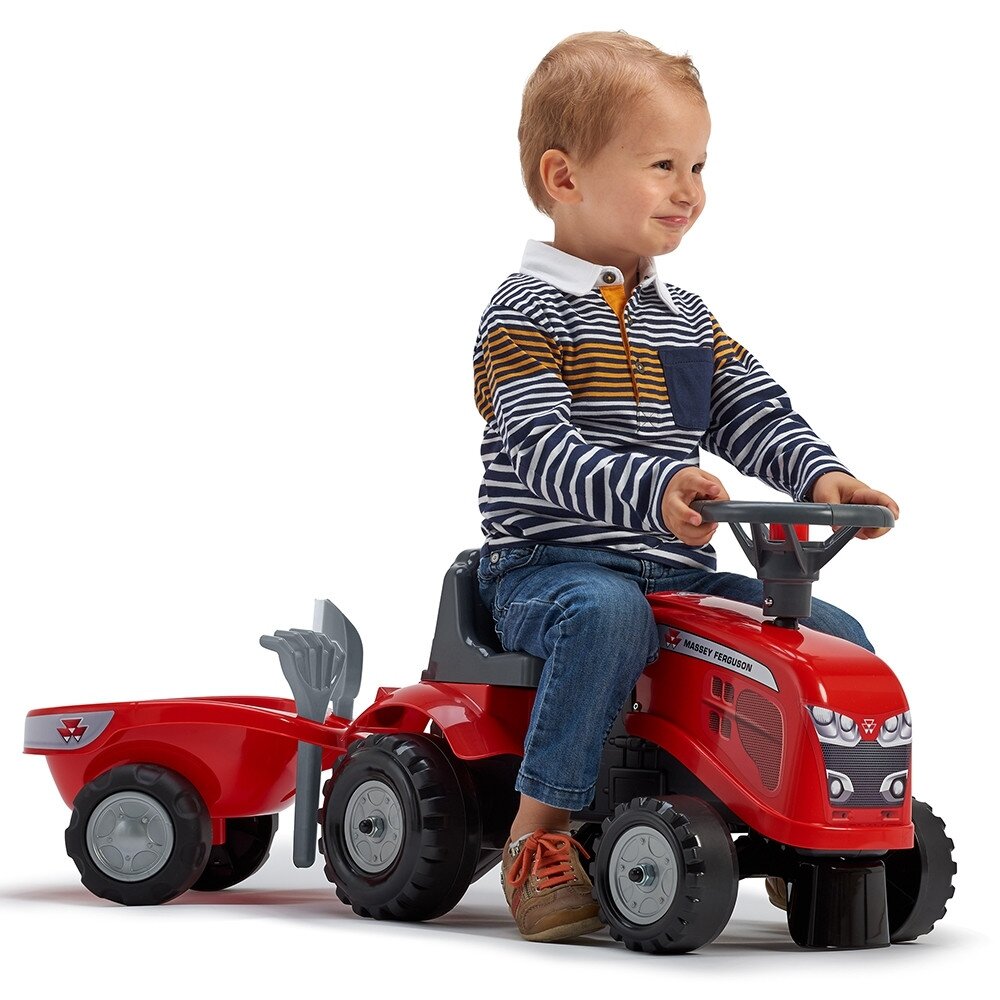 FALK Baby Massey Ferguson raudonas traktoriukas su priekabėle + priedai nuo 1 iki 3 metų 6 FALK Baby Massey Ferguson raudonas traktoriukas su priekabėle + priedai nuo 1 iki 3 metų 6