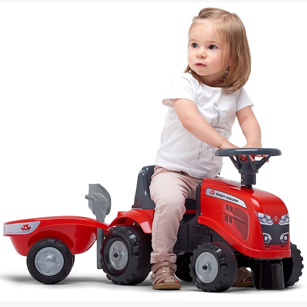 FALK Baby Massey Ferguson raudonas traktoriukas su priekabėle + priedai nuo 1 iki 3 metų 8 FALK Baby Massey Ferguson raudonas traktoriukas su priekabėle + priedai nuo 1 iki 3 metų 8