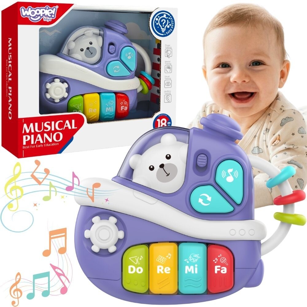 WOOPIE BABY Interaktyvus muzikinis pianinas Laivas WOOPIE BABY Interaktyvus muzikinis pianinas Laivas