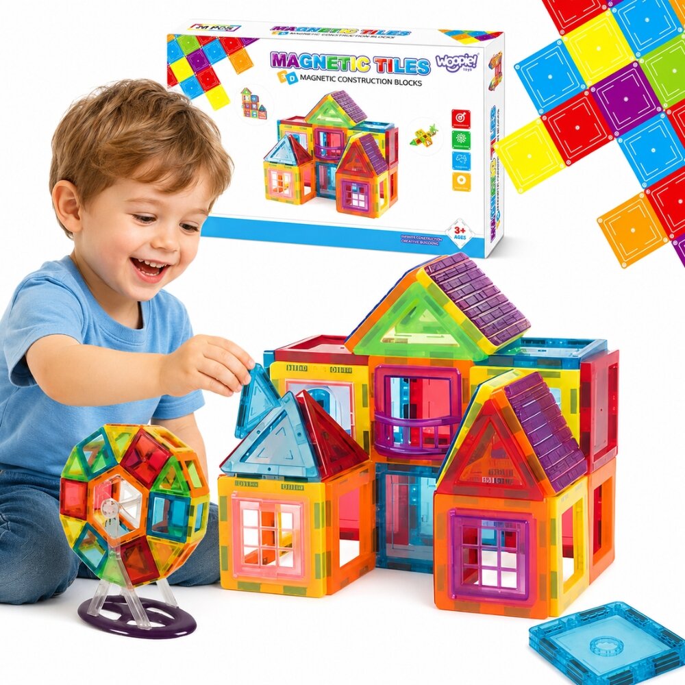 WOOPIE 3D magnetinės kaladėlės edukacinės panelės vaikams WOOPIE 3D magnetinės kaladėlės edukacinės panelės vaikams