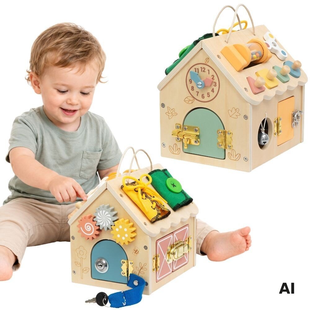 TOOKY TOY Medinis manipuliacinis namelis