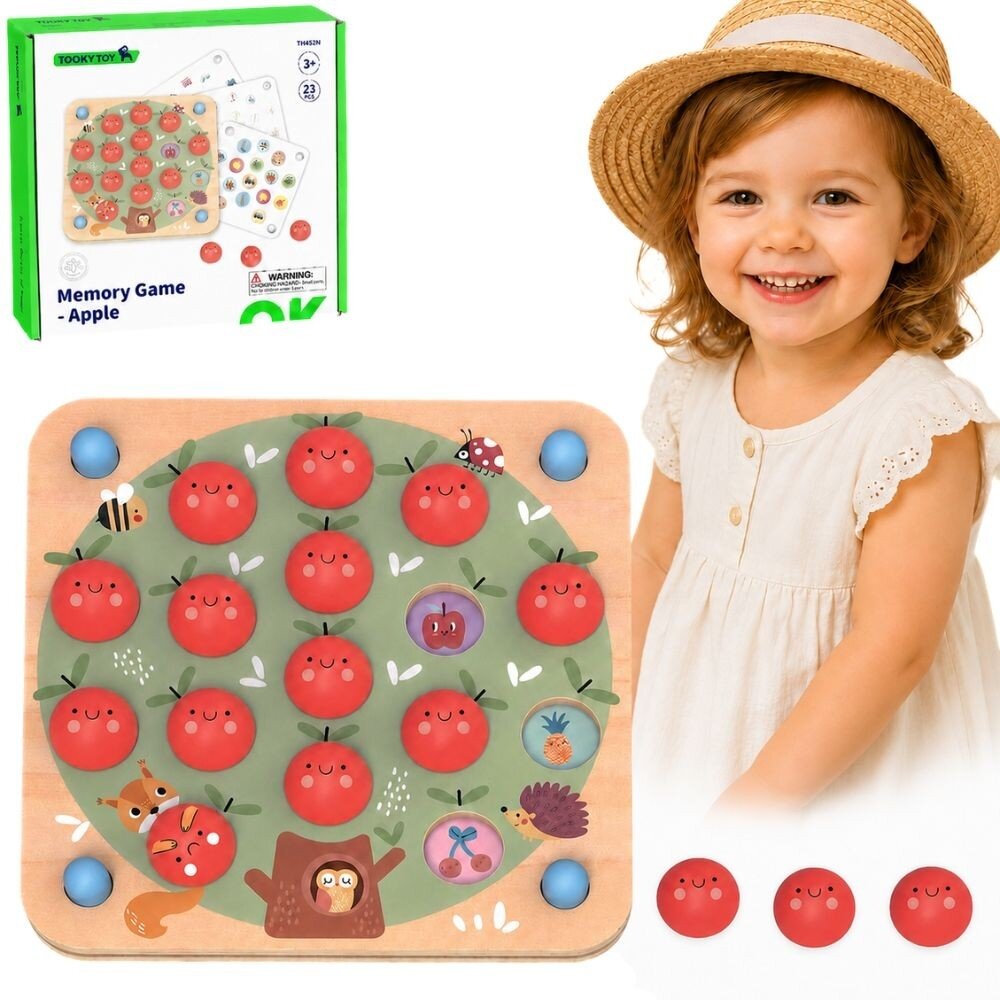 TOOKY TOY Atminties žaidimas Obuoliukai