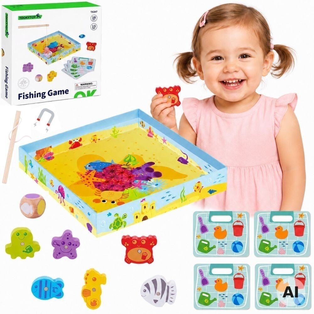 TOOKY TOY Žaidimas Žvejyba Žaidimas vikrumui TOOKY TOY Žaidimas Žvejyba Žaidimas vikrumui