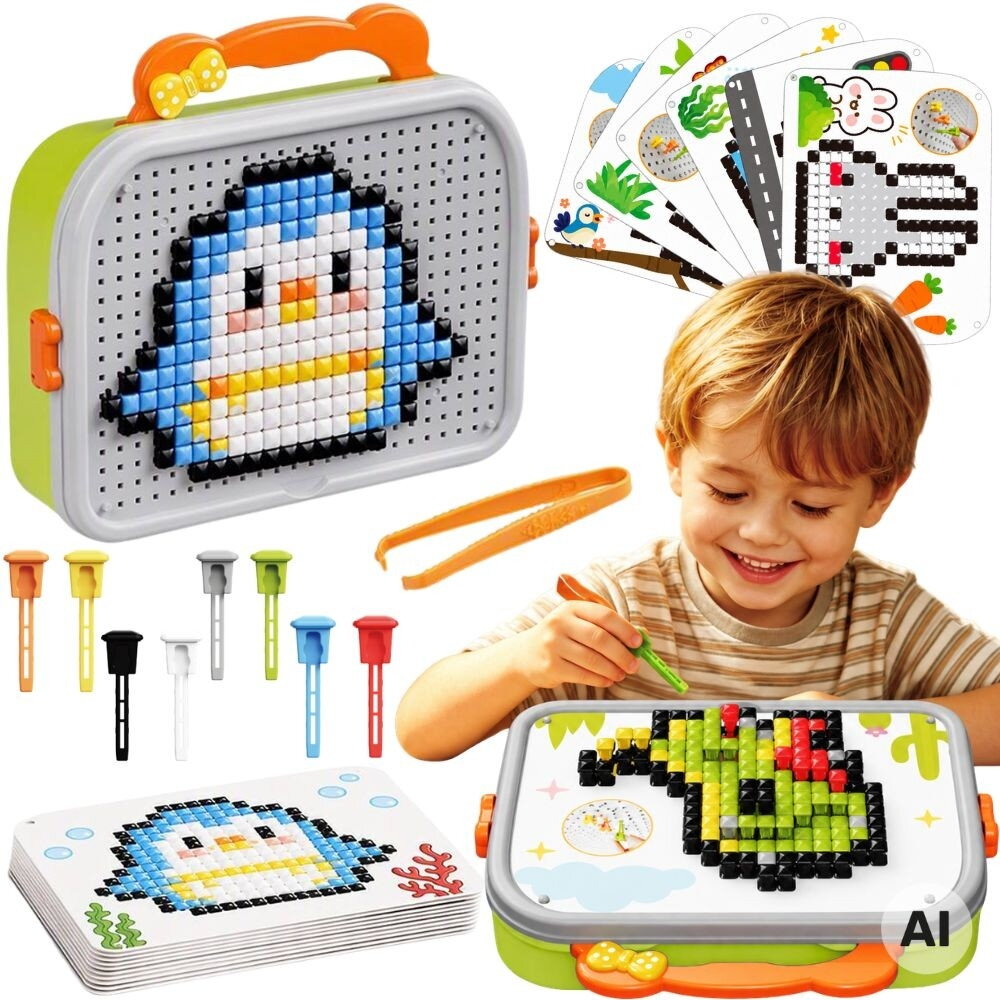 WOOPIE Montessori mozaikos dėlionė Grybukai 493 el WOOPIE Montessori mozaikos dėlionė Grybukai 493 el