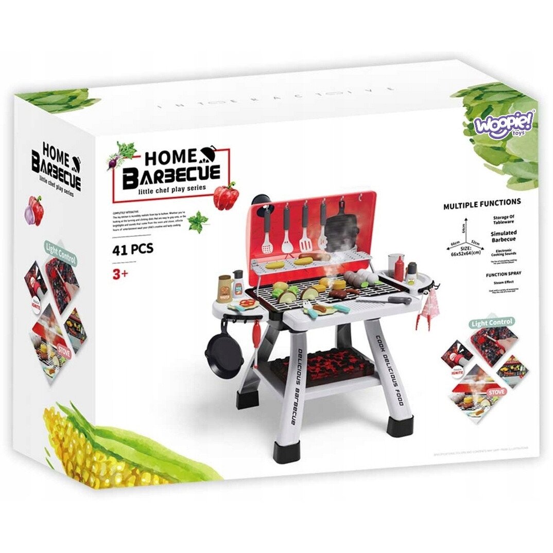 WOOPIE Interaktyvus lauko grilis Barbecue virtuvė su garų efektu LED XL rinkinys 41 el. 11