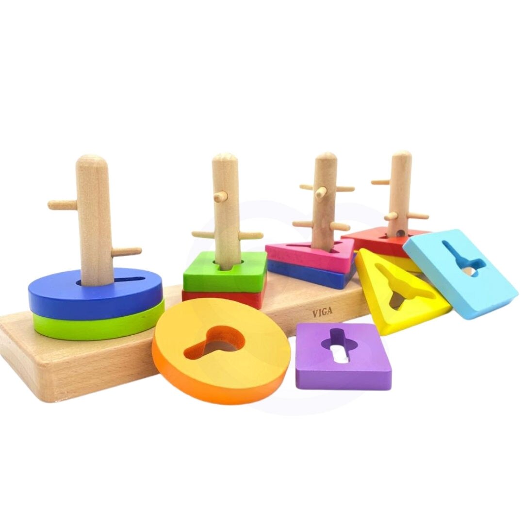 VIGA medinės kaladėlės su Montessori formų rūšiuokle 6