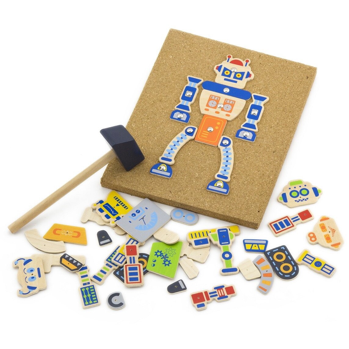 VIGA medinė kalimo mozaika Robotai 45 elementai Montessori 7 VIGA medinė kalimo mozaika Robotai 45 elementai Montessori 7