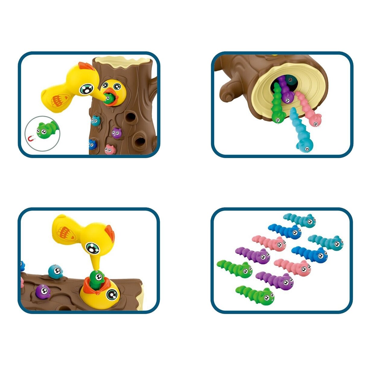 WOOPIE Magnetinis vikrumo žaidimas Pagauk kirminėlį 2 geniai + 10 kirminėlių 4 WOOPIE Magnetinis vikrumo žaidimas Pagauk kirminėlį 2 geniai + 10 kirminėlių 4