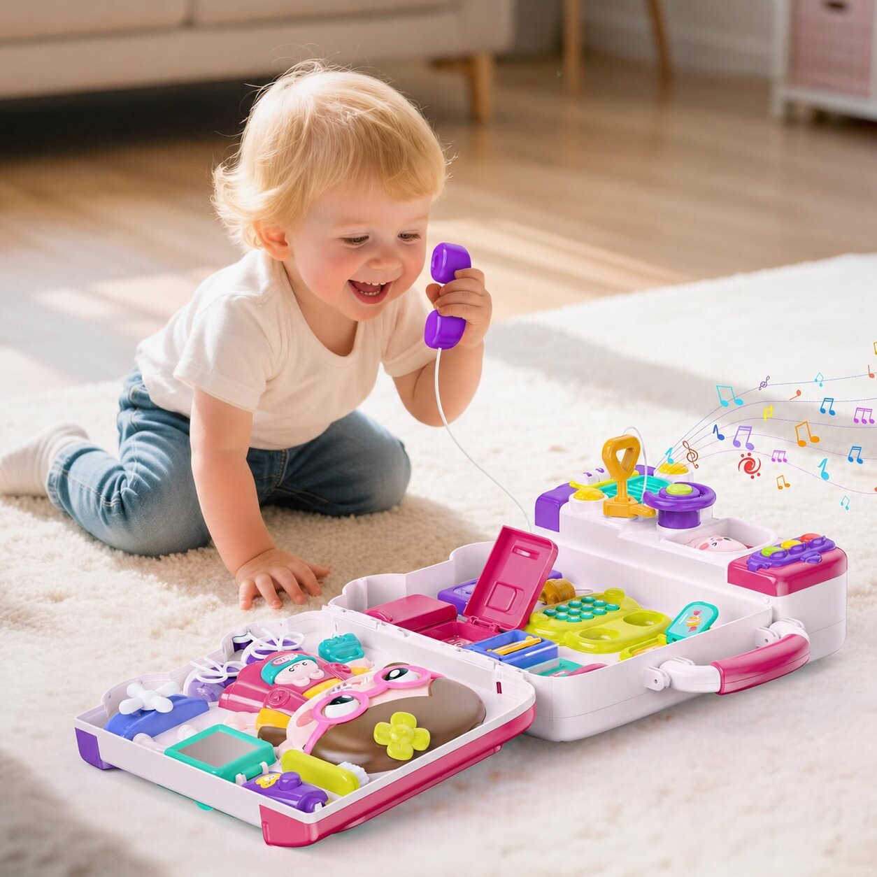 WOOPIE Interaktyvi manipuliacinė veiklos lenta Busy Car lagaminas 3in1 Garsas Šviesa 1 WOOPIE Interaktyvi manipuliacinė veiklos lenta Busy Car lagaminas 3in1 Garsas Šviesa 1