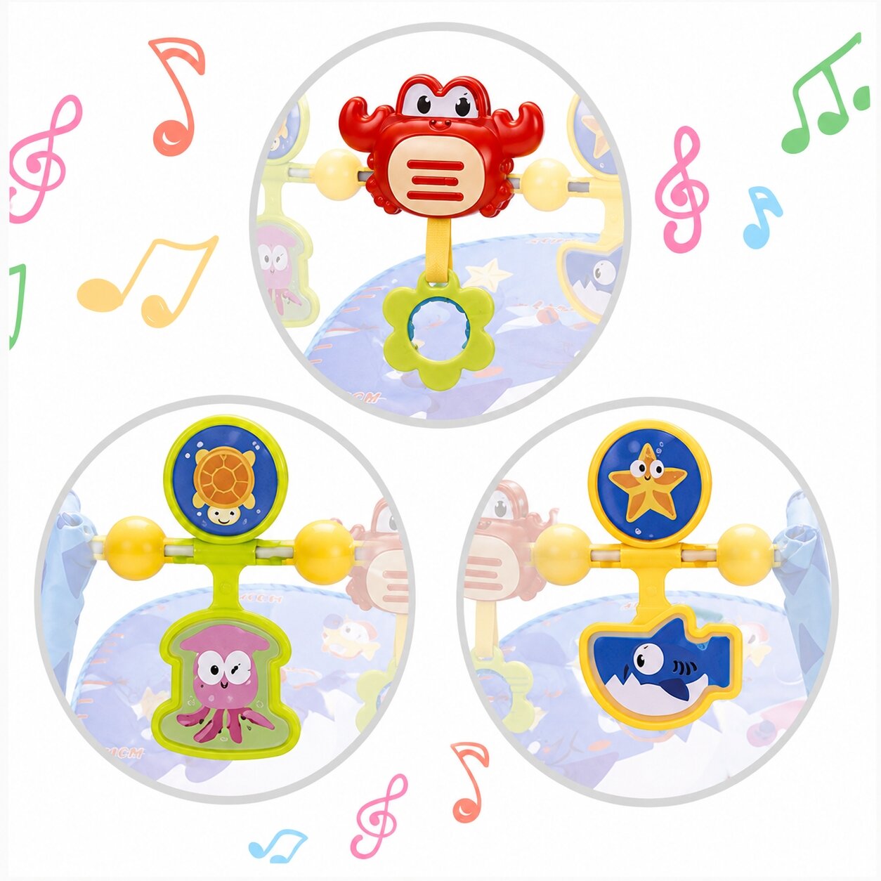 WOOPIE BABY supynės-gultukas 2in1 Krabas interaktyvus vibruoja melodijos 2 WOOPIE BABY supynės-gultukas 2in1 Krabas interaktyvus vibruoja melodijos 2