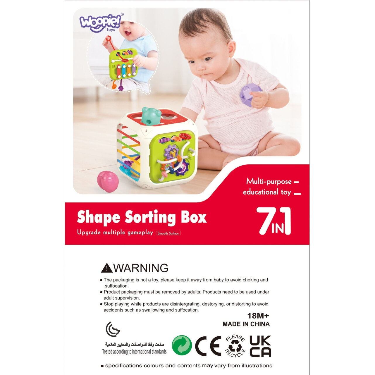 WOOPIE BABY sensorinis edukacinis veiklos kubas 15