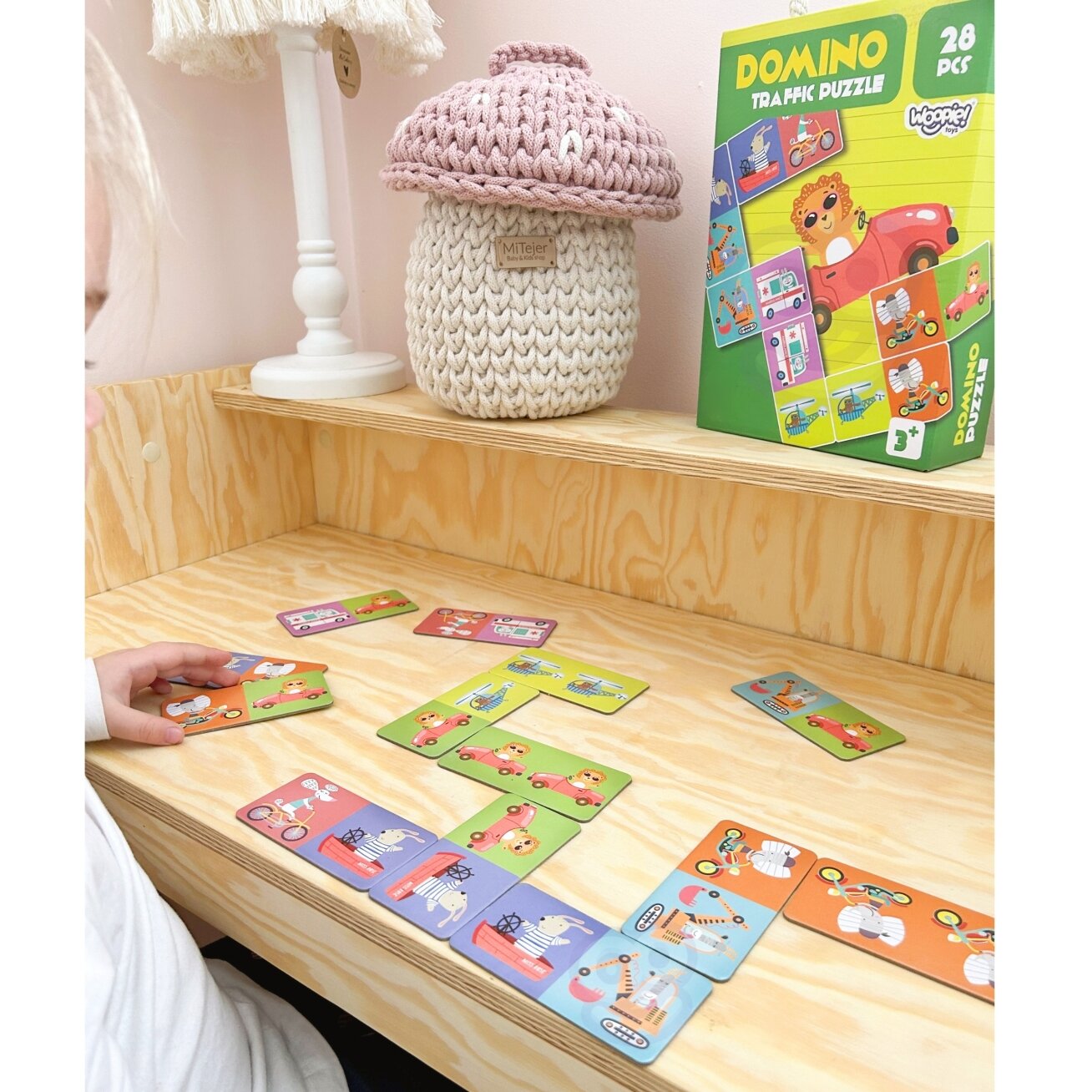 WOOPIE edukacinis žaidimas Transportas Gyvūnai Puzzle Domino Montessori 3 WOOPIE edukacinis žaidimas Transportas Gyvūnai Puzzle Domino Montessori 3