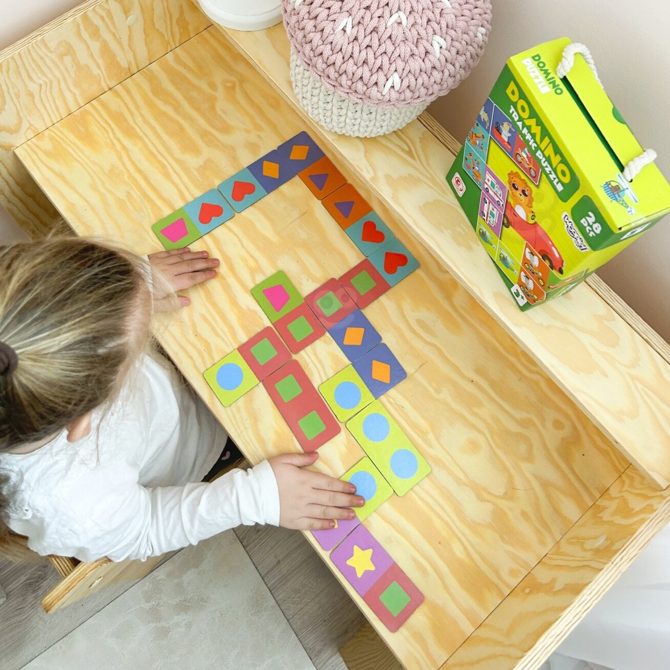WOOPIE edukacinis žaidimas Transportas Gyvūnai Puzzle Domino Montessori 7