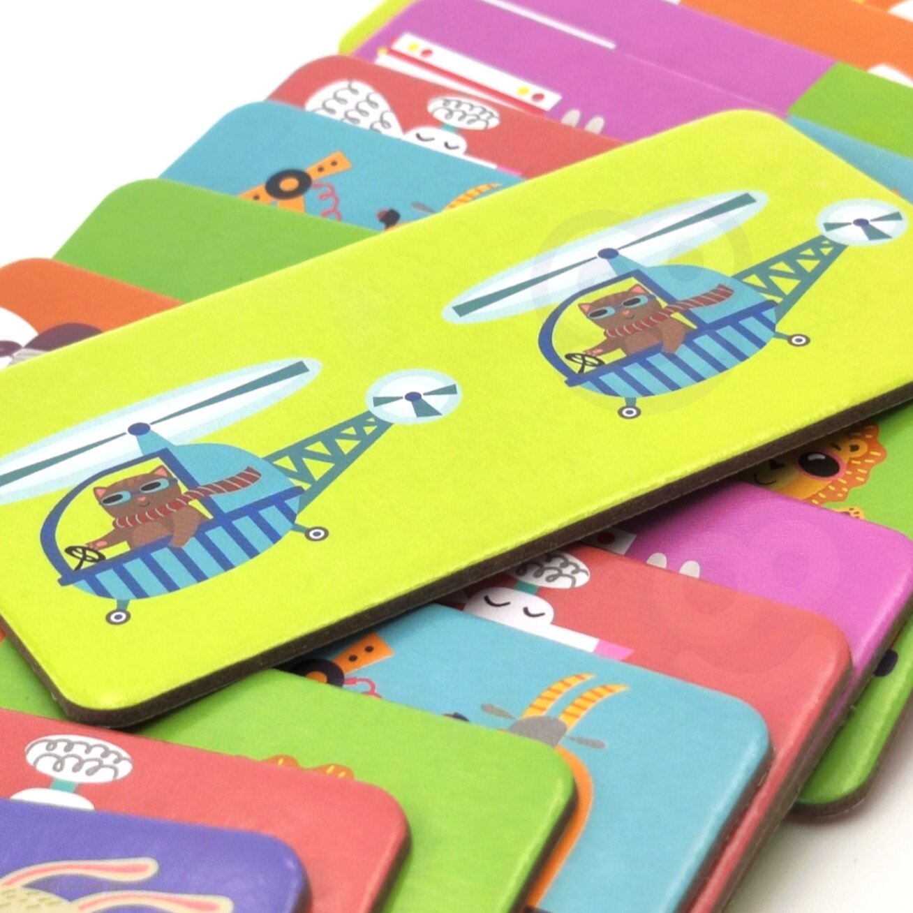 WOOPIE edukacinis žaidimas Transportas Gyvūnai Puzzle Domino Montessori 9