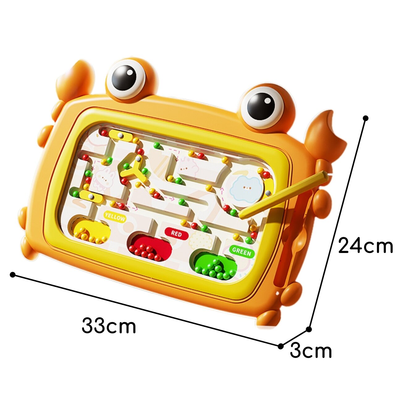 WOOPIE Montessori magnetinė lenta Labirintas Krabas Oranžinė 4 WOOPIE Montessori magnetinė lenta Labirintas Krabas Oranžinė 4