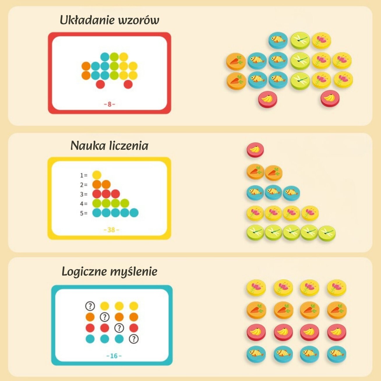 WOOPIE Edukacinis loginis žaidimas Rūšiuoklis Spalvų klasifikavimas 3