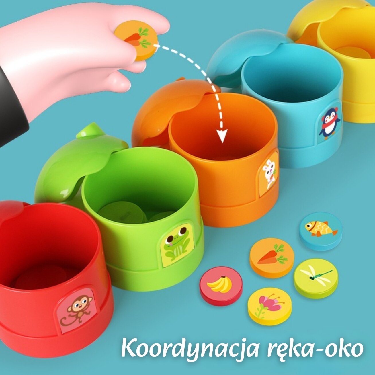WOOPIE Edukacinis loginis žaidimas Rūšiuoklis Spalvų klasifikavimas 4