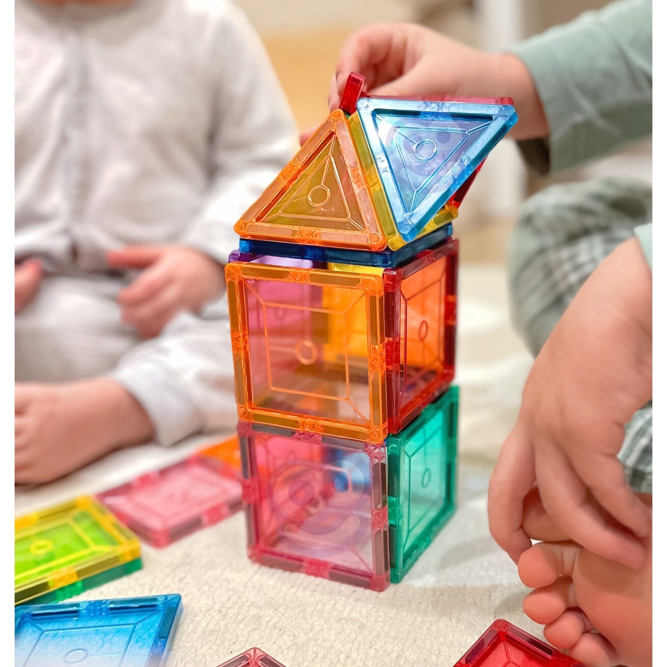 WOOPIE Montessori magnetinės konstrukcinės kaladėlės 3D 1