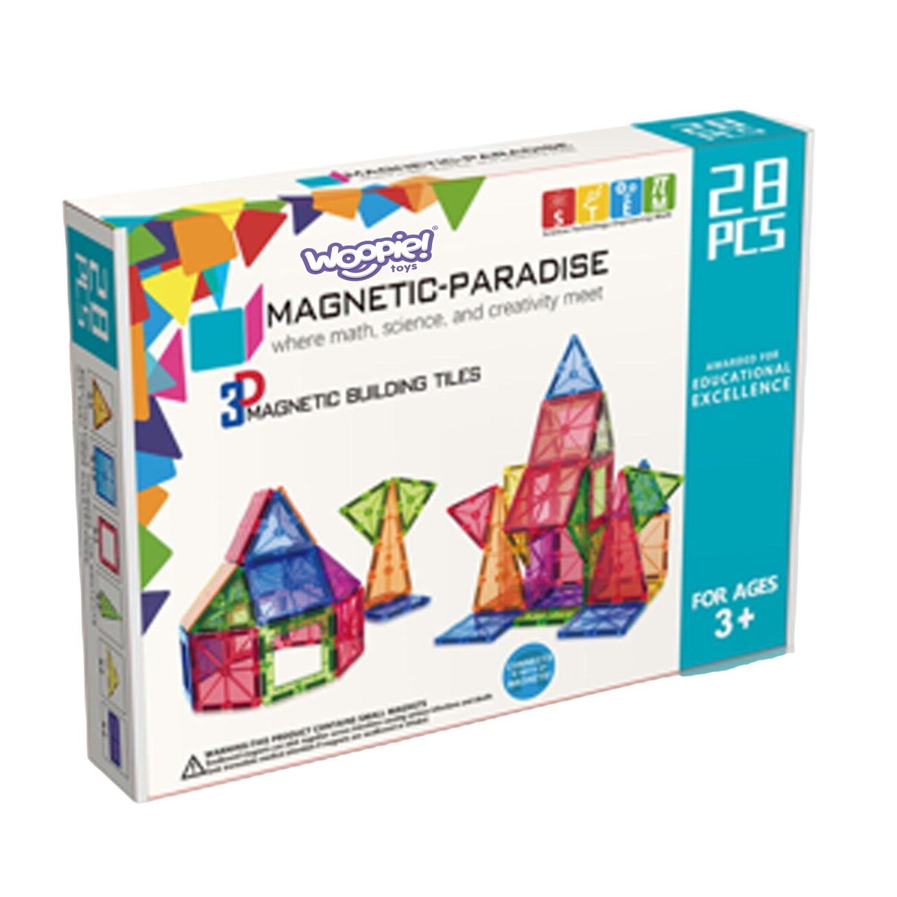 WOOPIE Montessori magnetinės konstrukcinės kaladėlės 3D 13