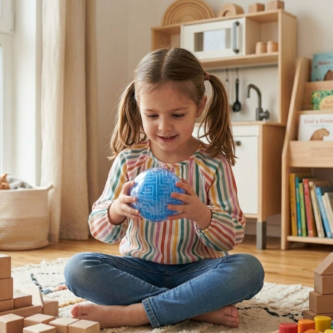 WOOPIE Mėlynas kamuolio labirintas 3D vikrumo žaidimas Amaze Ball 1