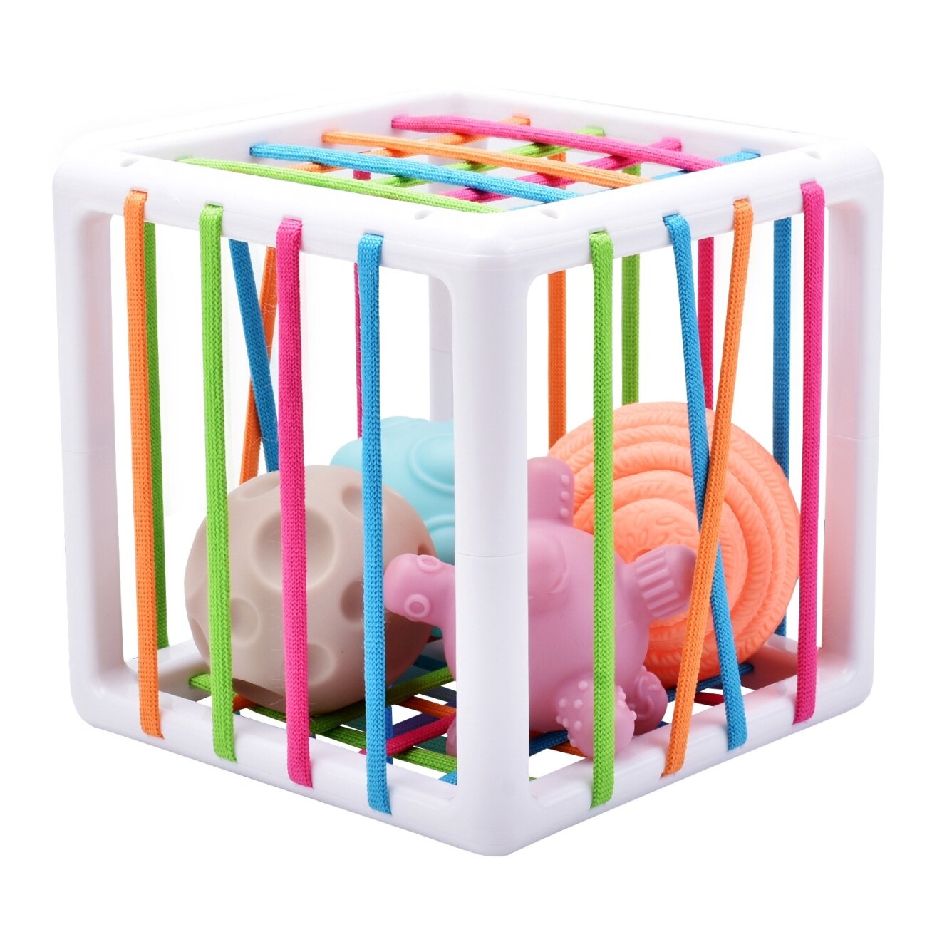 WOOPIE BABY Elastingas sensorinis kubas-rūšiuoklis vaikams Pašėlusios formos 5 vnt. 4 WOOPIE BABY Elastingas sensorinis kubas-rūšiuoklis vaikams Pašėlusios formos 5 vnt. 4