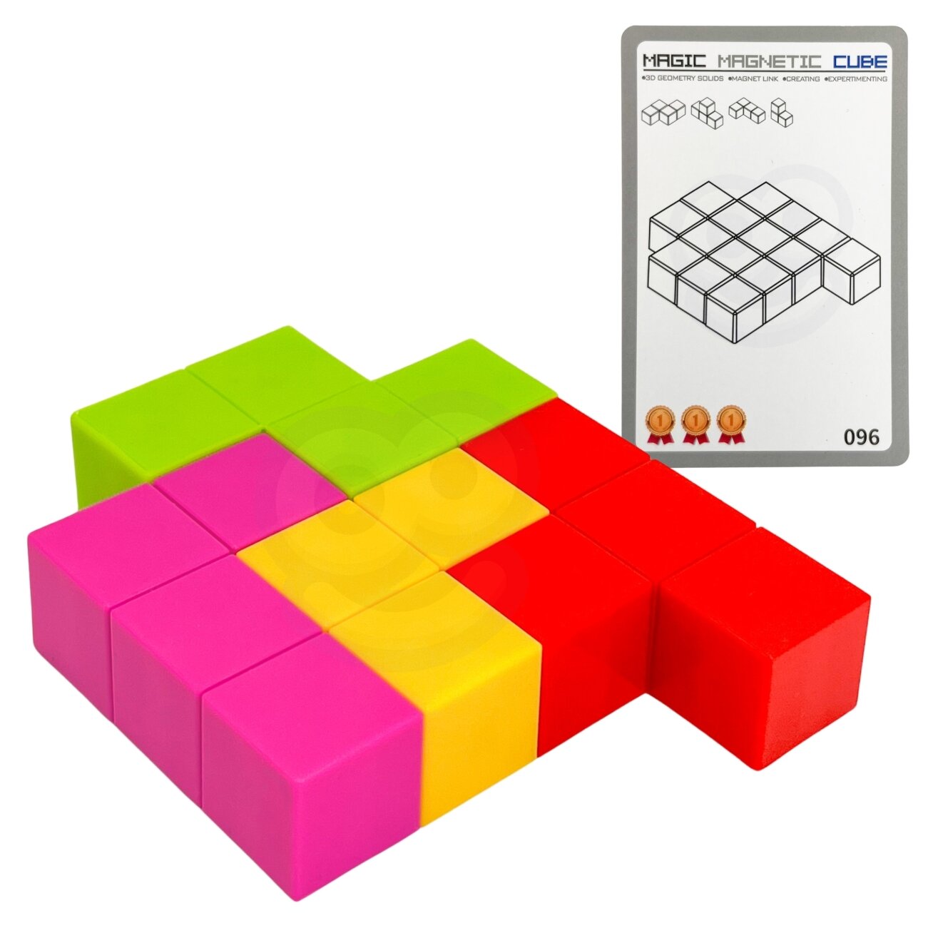 WOOPIE Magnetinių 3D Tetris kaladėlių dėlionė su kortelių rinkiniu 7 WOOPIE Magnetinių 3D Tetris kaladėlių dėlionė su kortelių rinkiniu 7