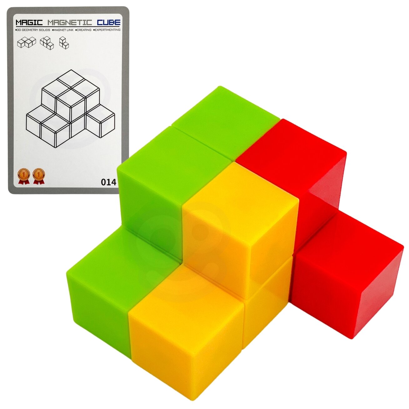 WOOPIE Magnetinių 3D Tetris kaladėlių dėlionė su kortelių rinkiniu 8 WOOPIE Magnetinių 3D Tetris kaladėlių dėlionė su kortelių rinkiniu 8