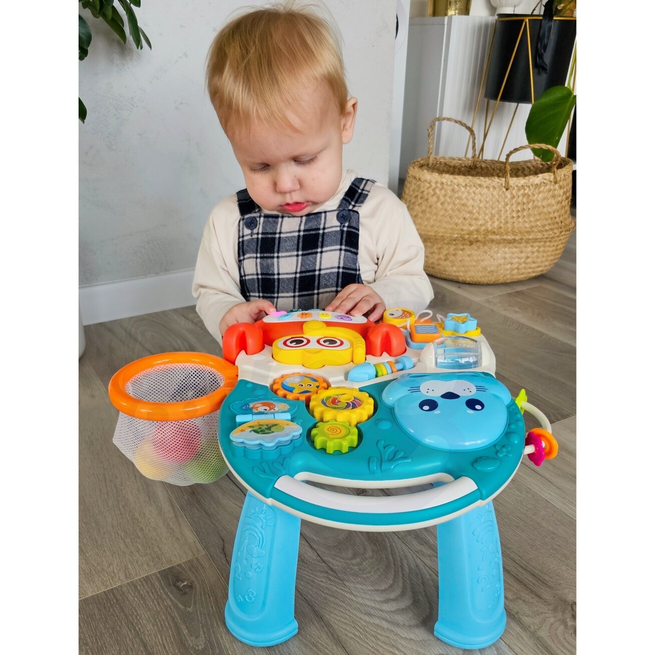 WOOPIE BABY Stumdukas Vaikštynė Edukacinis staliukas Paspirtukas Važinėjamas žaislas 4in1 2