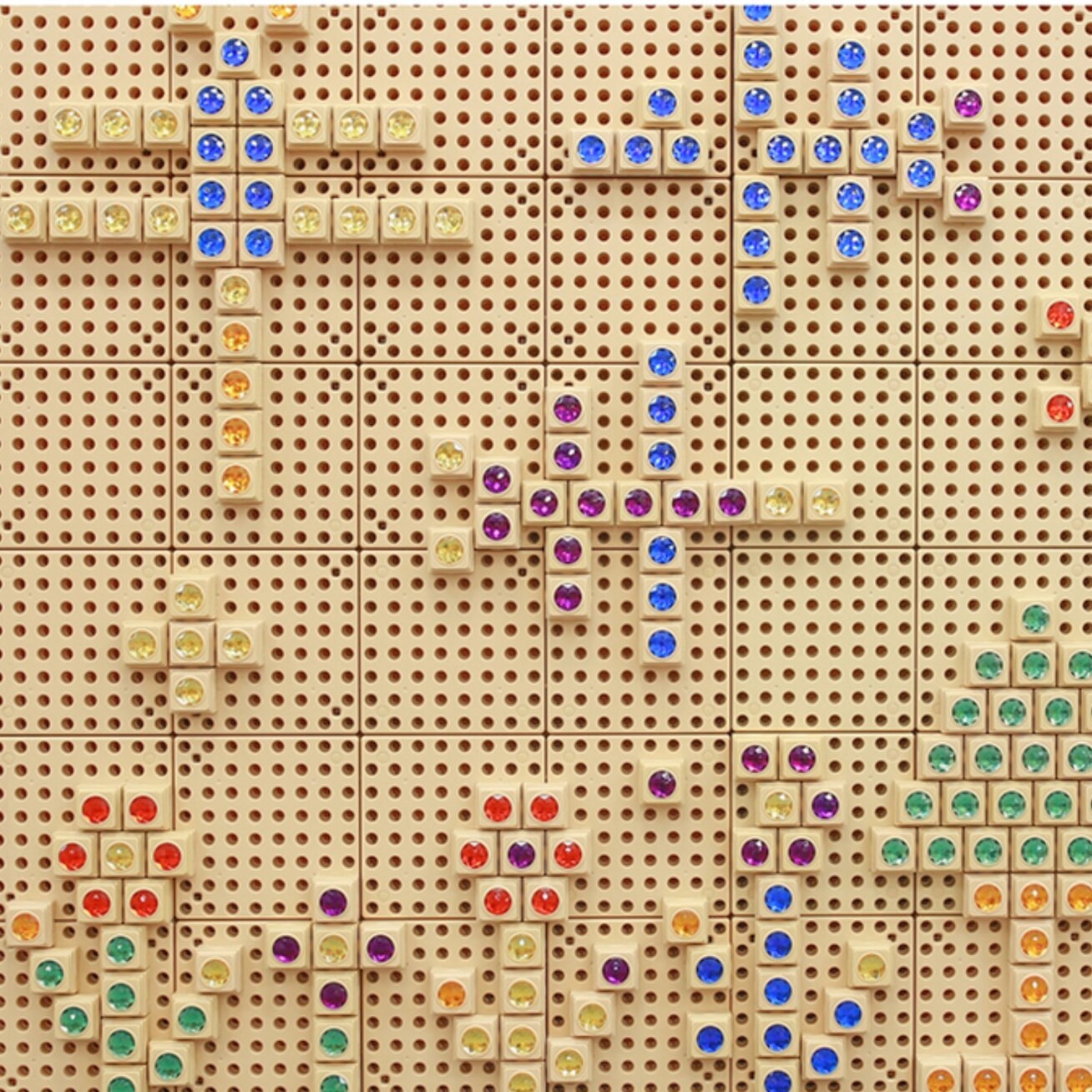 MASTERKIDZ Akriliniai spalvoti deimantukai STEM mokslinei lentai 72 vnt. 3